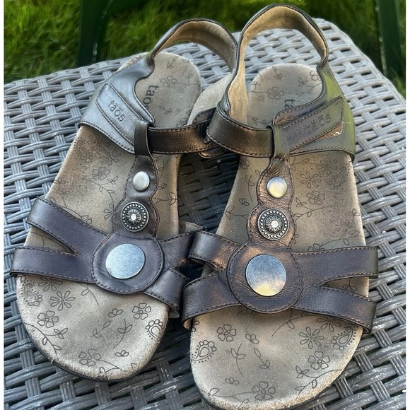 Taos Treasure T-Strap Slingback Sandals Brown - Women's Size‎ 9 - Picture 1 of 5